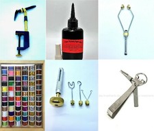 Fly Tying, Fly Fishing Materials and Tools, Multiple Items, uv Glue, Threads