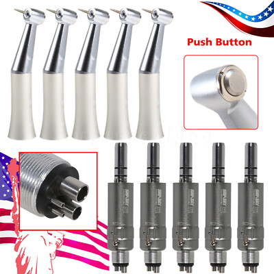 1-5Pcs Dental Low Speed Contra Angle handpiece Fit FG 1.6mm / Air Motor 2/4H ns