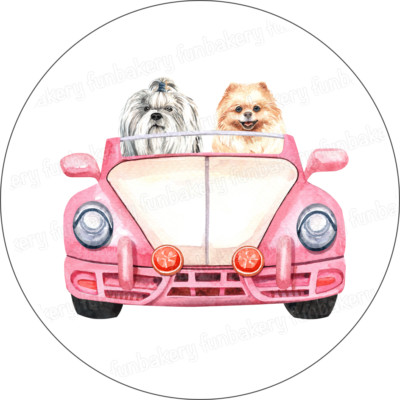 Hund essbar Tortenaufleger Muffin Party Deko Geburtstag neu Shih Tzu Pomeranian