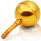Anley Authentic 3" Flagpole Ball Topper Ornament - Gold Anodized Aluminum Finish