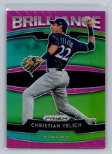 2020 Panini Prizm #B-6 Christian Yelich Brilliance Pink Prizm Brewers
