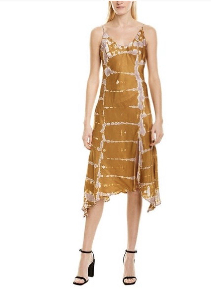 knee length dresses for ladies Orange Tie Dye Silk Satin Wrap Dress – Ebuku Threads