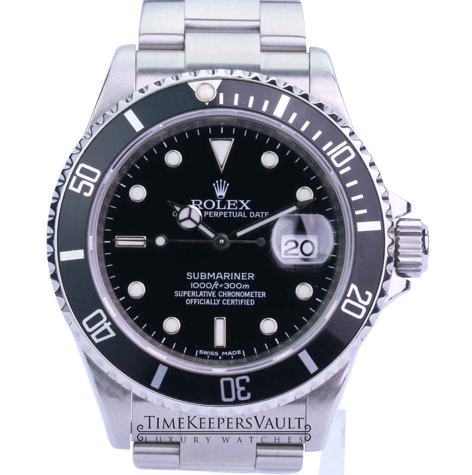 Authentic Rolex Submariner Stainless Steel 40mm Black Dial Black Insert
