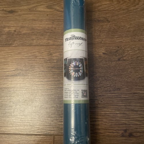 Teckwrap Craft Vinyl Matt Teal. 12” x 10ft Roll Use with all cutting machines