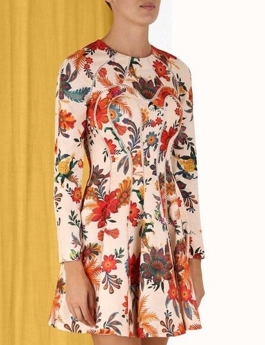 ZIMMERMANN sz 1 (AU 8) "Ginger Fit and Flare" Ivory Floral Mini Dress - RRP $750 - Bild 9 von 9