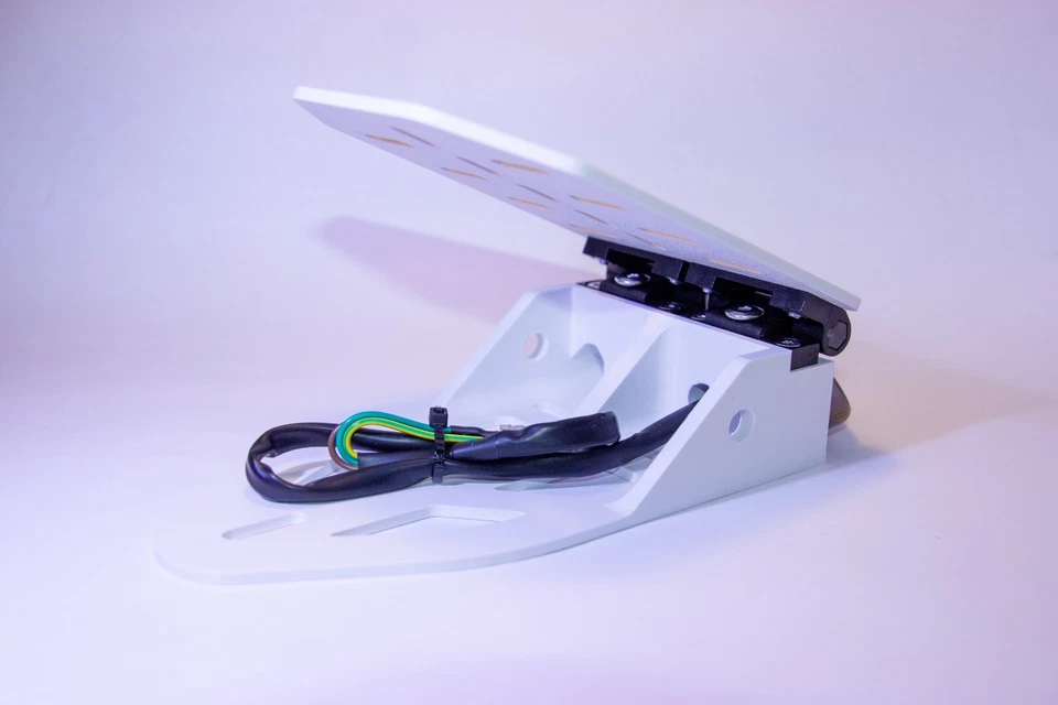 Folding License Plate Holder | Enduro/Supermoto | Universal | Adjustable | WHITE - Image 3 of 3