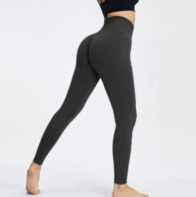 Damen Lang High Waist Push Up Leggings Sporthose Sportleggings Yogahose Laufhose