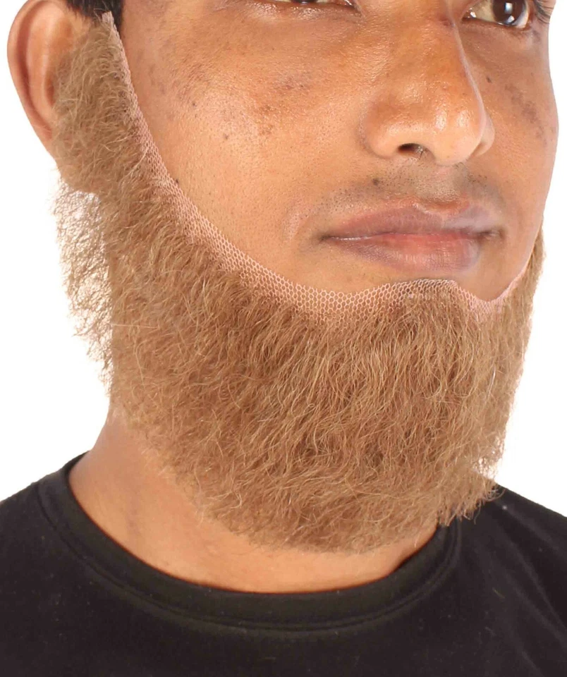 Cabello facial cosplay barba cabello humano para hombre M-1280 Foto 3 de 4