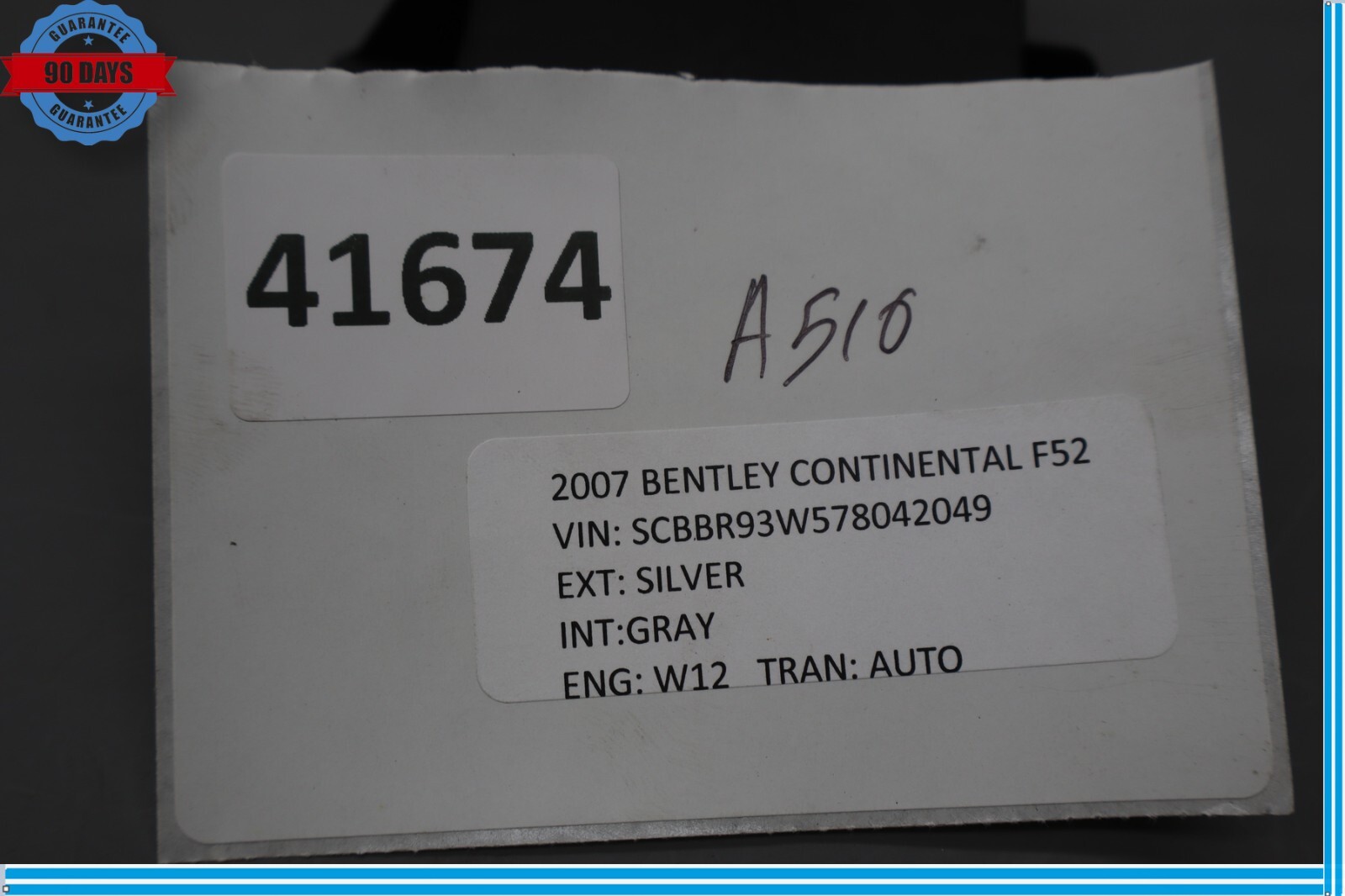 06-12 Bentley Continental GT GTC Anti-Theft Control Module 7L0907719A Oem