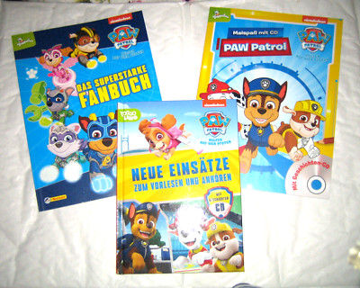 PAW PATROL Paket:  Malspaß mit CD + Geschichten mit CD + Fanbuch    UNGELESEN