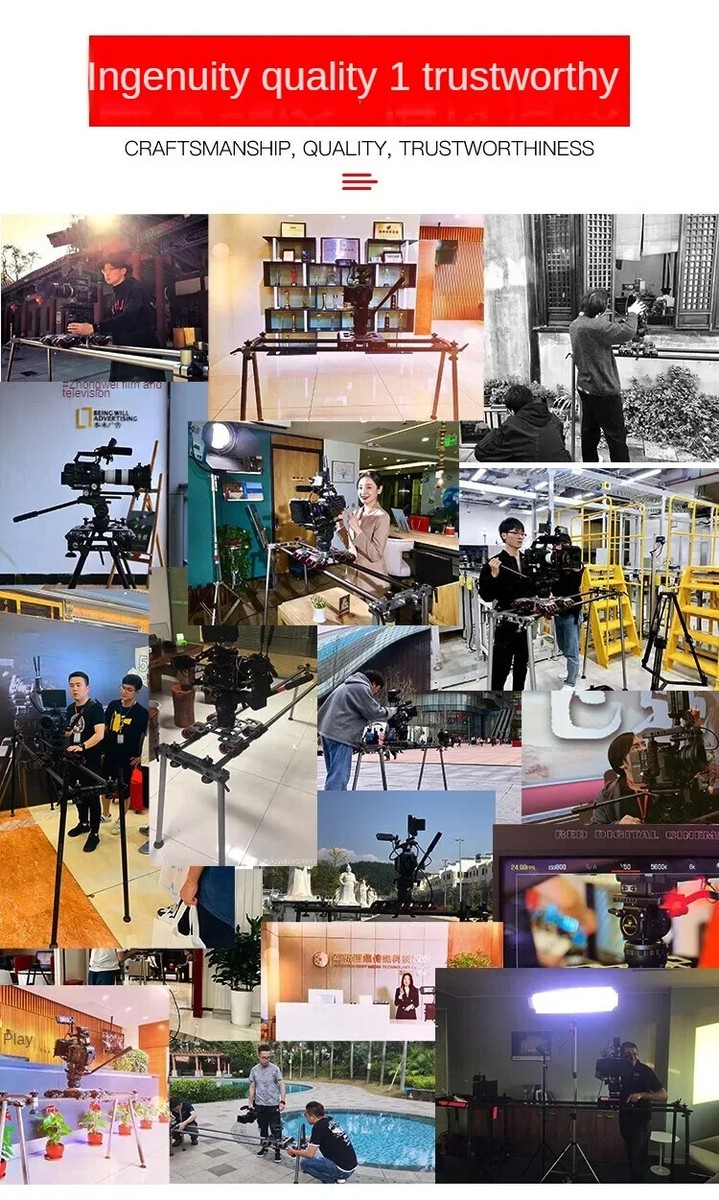 Jiepai DS200L Pro Camera Slider Dolly 75/100mm Bowl Heavy