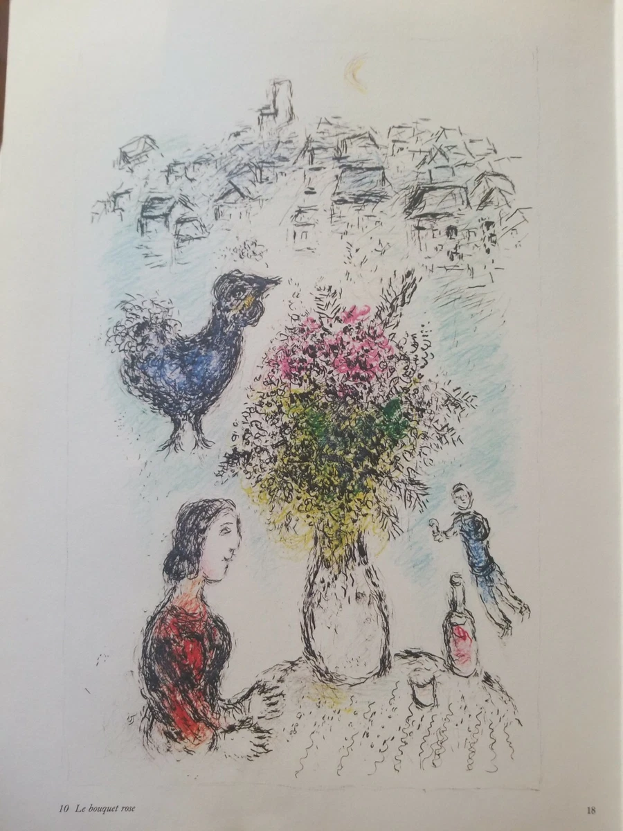 Marc Chagall、Bouquet With Eiffel Tower