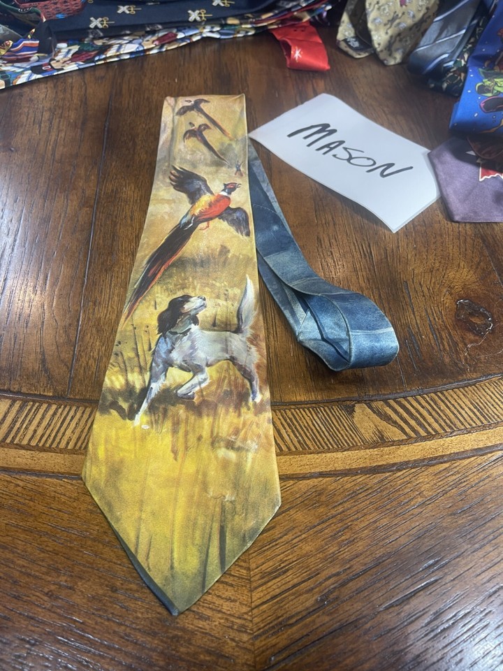 MASTER PRINTS HUNTING DOG 1940'S NECKTIE VINTAGE TIE FREE SHIPPING eBay