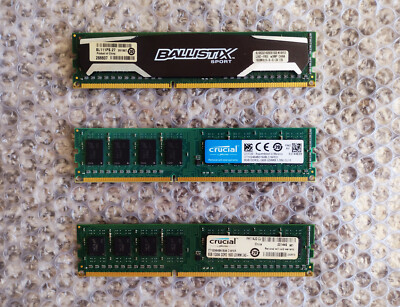 Ballistix & Crucial DDR3-1600 RAM - PC3-12800 - 240-Pin - 3x8GB - Total 24GB