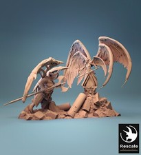 Angel v Demon by Rescale Miniatures D D DnD Pathfinder Print on Demand