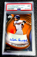 SP /25 PSA 9 MINT 2022 WILLIE RANDOLPH BLACK TOPPS CHROME ORANGE REFRACTOR G4154