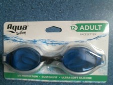 Aqua Swim 19263, Tinted Adult Swim Goggle, Blue, FREE SHIPPING