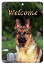 German Shepherd Aluminum Indoor/Outdoor Welcome Sign