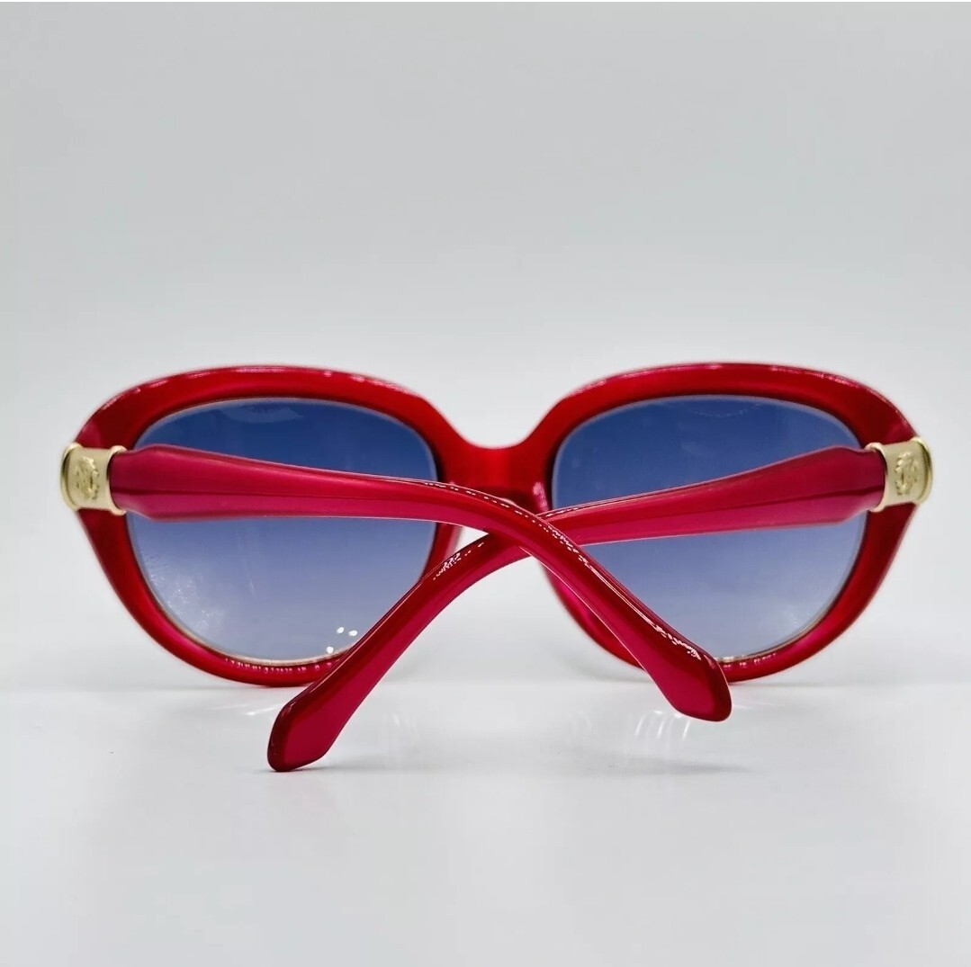 Roberto Cavalli Oval Frame Sunglasses Style RC781S Red Oversized Y2K Luxury Bold Roberto Cavalli Sunglasses Ladies Oval Red Gold  main image 2