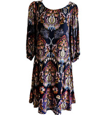 Maeve Anthropologie Dress XSP Sawyer Balloon Sleeve Tunic Petite XS Boho Paisley