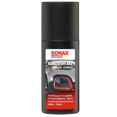 SONAX 100ml Kunststoff Neu Schwarz Kunststoffpflege Stoßstangenschwarz Auto Kfz