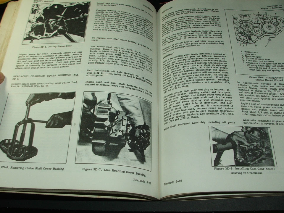 Harley-Davidson Electra Glide 1959-1969 libro manual de servicio de motocicleta Foto 2 de 3