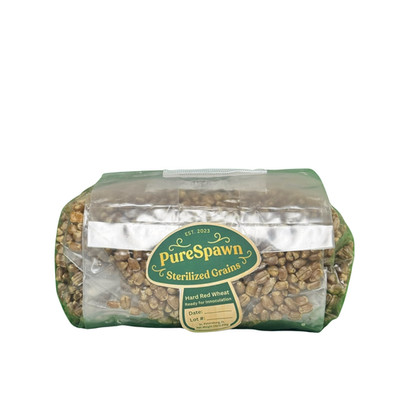 Premium Red Winter Wheat Spawn Bag - Sterilized Grains for Mushroom Cultivation