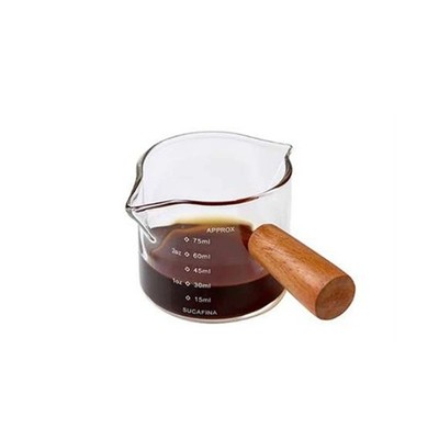 75 ml Klarglas Espressotasse Doppelmund Milch Kaffeebecher Shot Messbecher