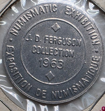 1963 MOSTRA NUMISMATICA BANCA REALE - J D. FERGUSON COLLEZIONE GETTONE MEDAGLIABK19