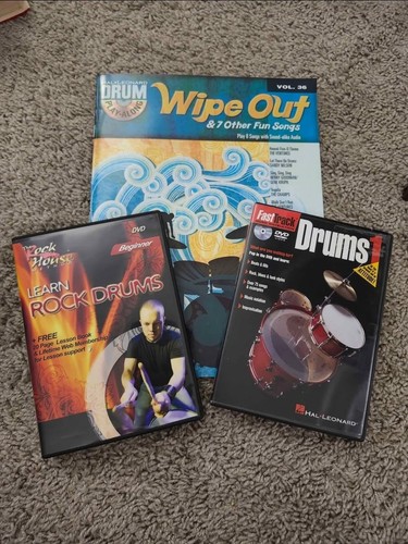 Collection Of Instructional Drumming DVDs & Sheet Music
