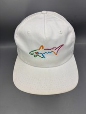 Vintage Reebok Greg Norman Hat Men One Size White 6 Panel USA Made Strapback Cap