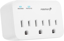 Fosmon Refrigerator Surge Protector, 3 Outlet Heavy Duty Appliance Surge Protect