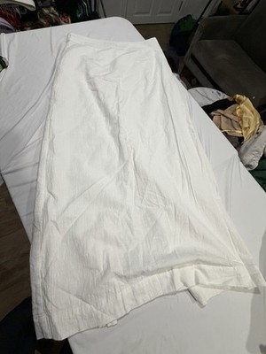 Commense women s white maxi skirt (or long A-line skirt) L