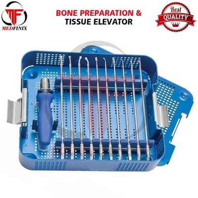 Bone Preparation and Tissue Elevator System Orthopedic Instrument Set