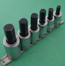 Snap-on Tools Sae Hex Bit Driver Socket Set 12 Drive 516 To 58 Wrail Usa