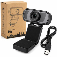 USB Webcam HD Camera Clip-On Web Camera w/ Mic for PC Laptop Zoom Teams Meeting