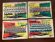 Cleveland Indians Signed 1960 Topps Team Card(9sig) Gary Bell,Ty Cline,etc