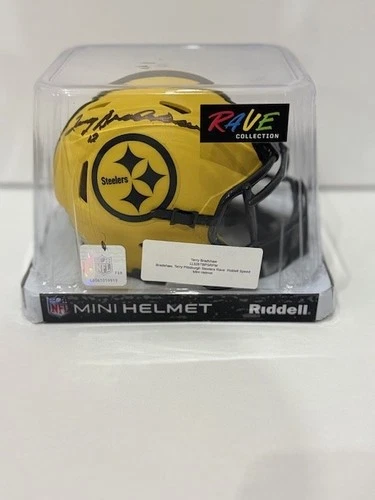 Terry Bradshaw SIGNED  Mini Helmet Pittsburgh Steelers NFL HOF QB