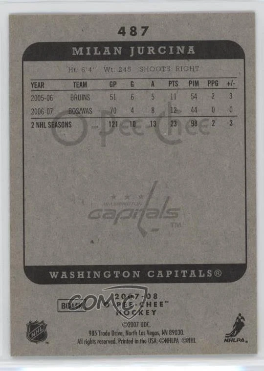 2007-08 O-Pee-Chee Milan Jurcina #487 - Image 2 of 2