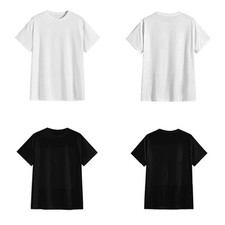 Women Basic T-Shirt Crew Neck Cotton Short Sleeve Solid Knit Plain Top Fitted US