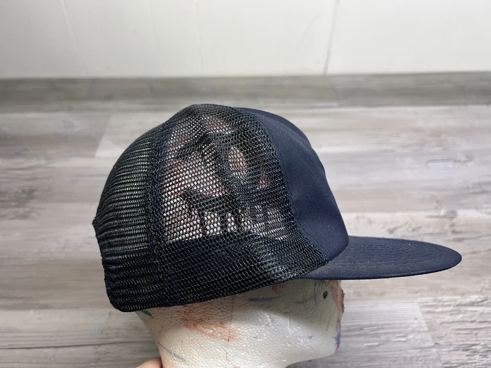 De colección Detroit Tigers Trucker Snapback Sombrero Gorra de Malla MLB Antiguo Inglés D Logo Azul Foto 4 de 4