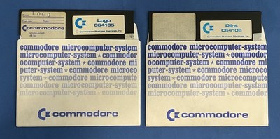 Commodore Logo C64105 & Commodore Pilot C64106 -Lot Set - 5.25  software disks