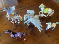 Lot Of 6 Schleich Safari Ltd unicorn Pegasus magical Fantasy Horse figurines