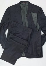 Vintage Botany 500 Academy Award Clothes Wool 3 Piece Suit 44L Made in USA 36x32