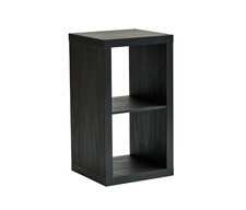 SMALL BOOK RECORD SHELF 2 Cube Bookcases Black/White/Brown/Gray Available