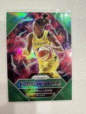 2021 Panini Prizm WNBA #14 Jewell Loyd Fireworks Prizms Green