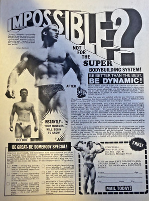 1975 Vintage Magazine Advertisement Universal Bodybuilding Brian Eastman