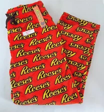 Hershey REESE’S PEANUT BUTTER CUPS LOGO Plush Lounge PAJAMA PANTS Men’s S M L