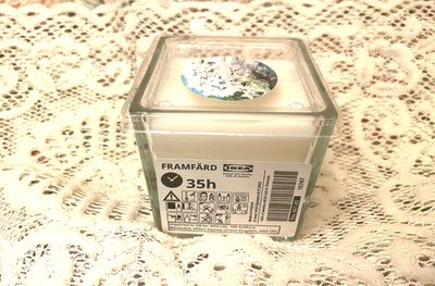 IKEA Framfard VANILLA SCENTED Candle In a  Glass Jar Made in Poland