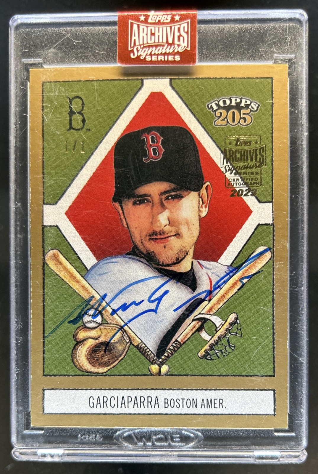 2023 Topps Archives Nomar Garciaparra 2003 205 Auto Autograph #1/1 Red Sox view 1